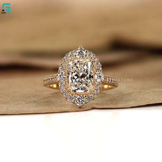 3CT Radiant Lab Grown Engagement Ring For Her