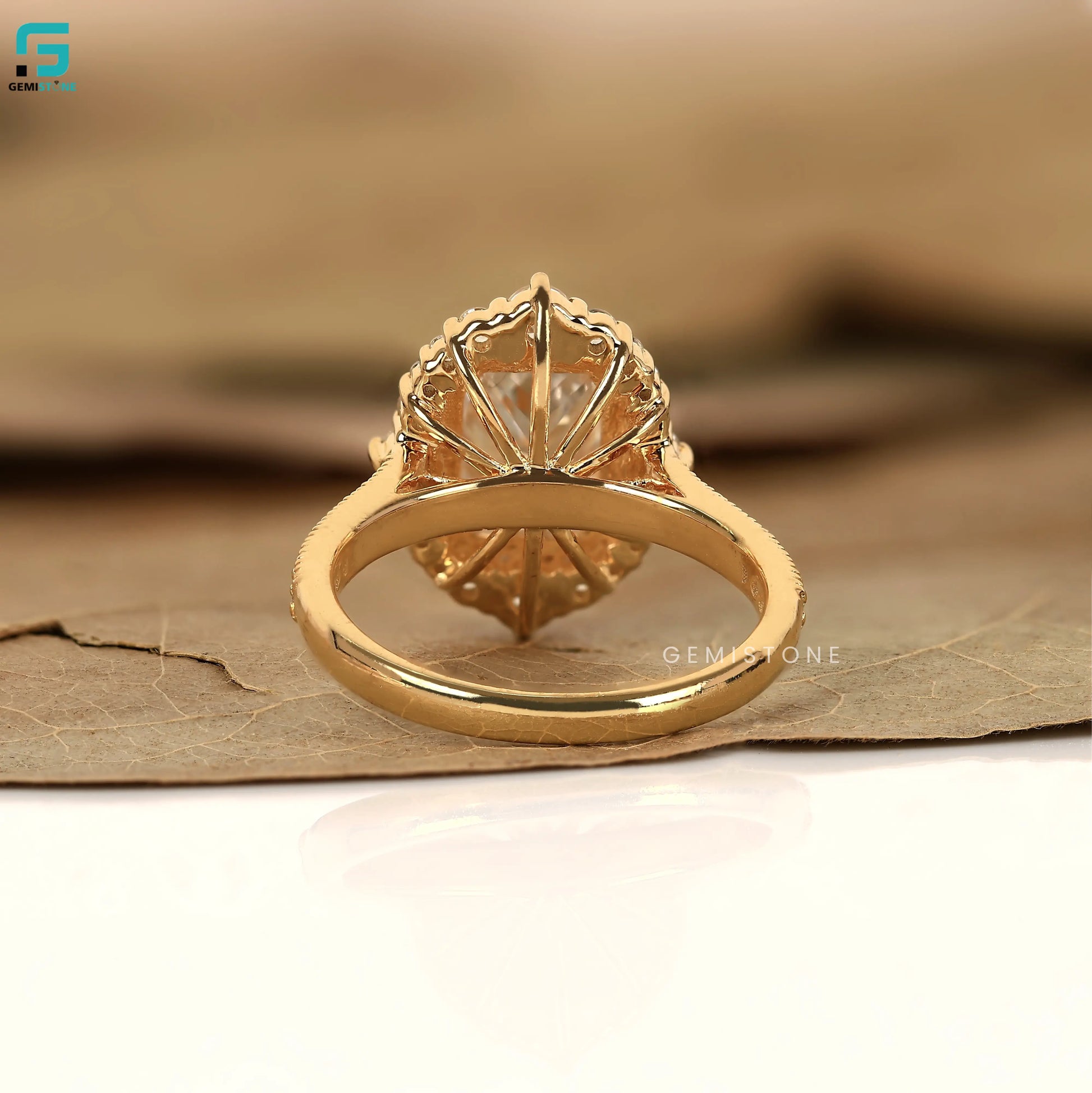 3CT Radiant Lab Grown Halo Ring For Women