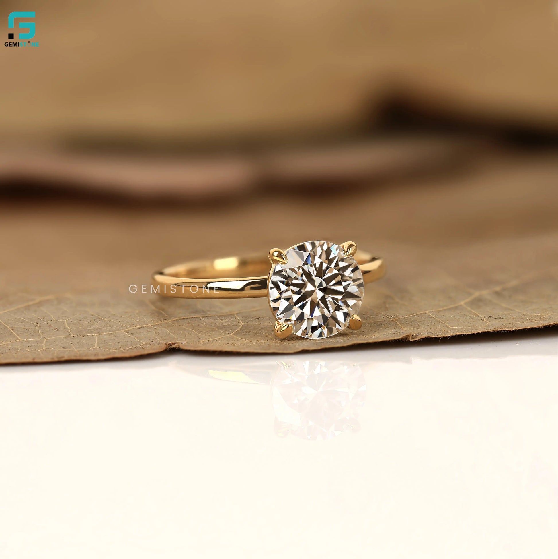 3CT Round Lab Grown Solitare Wedding Annivasary Ring For Women