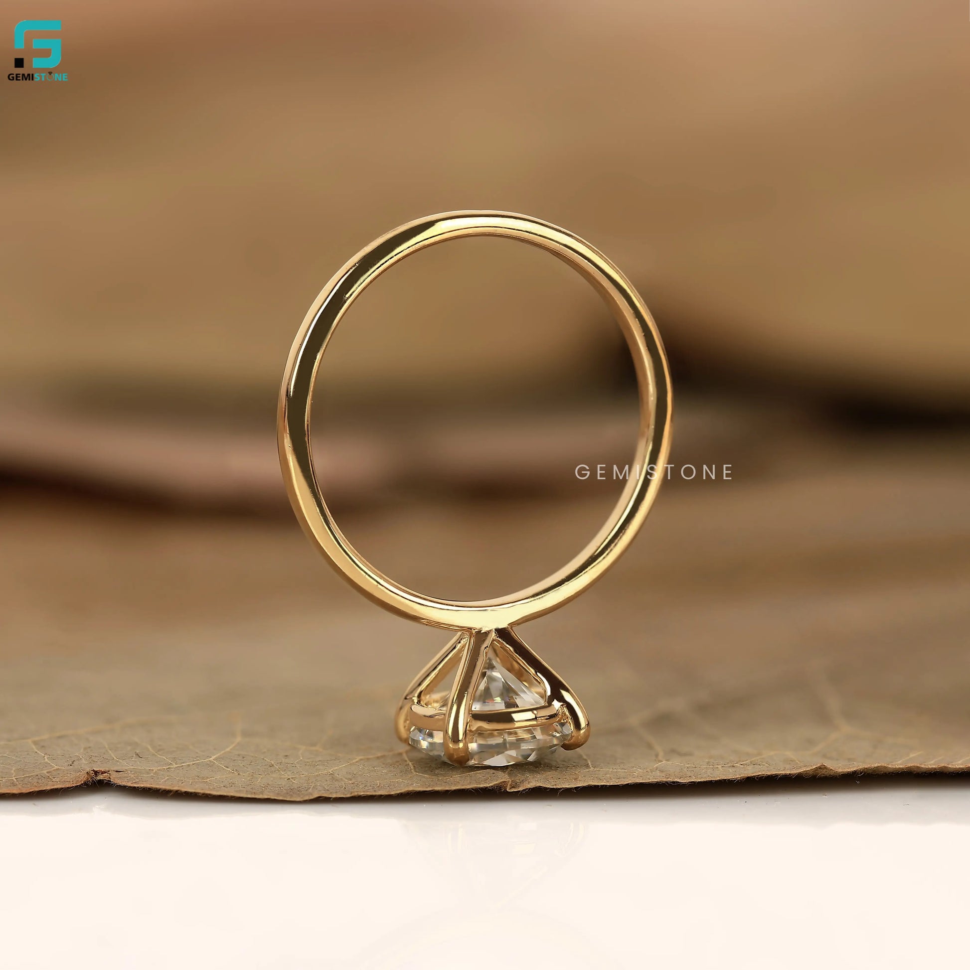3CT Round Lab Grown Solitare Wedding Ring For Women