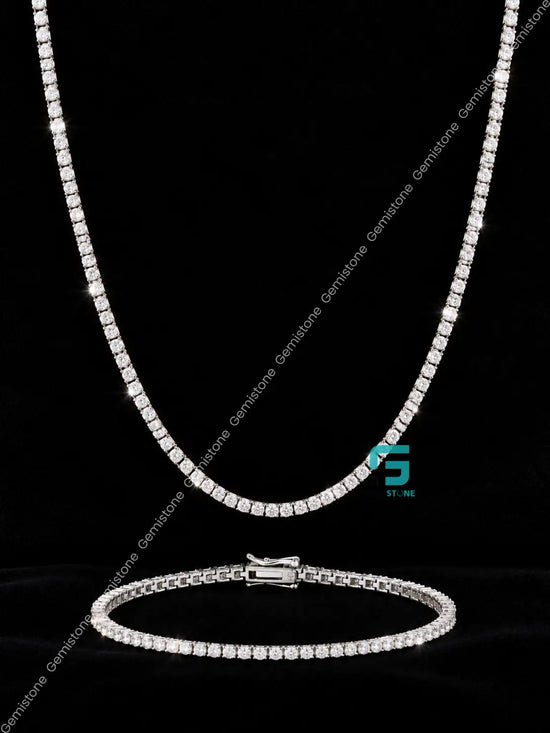 3MM Moissanite Tennis Chain + FREE Tennis Bracelet