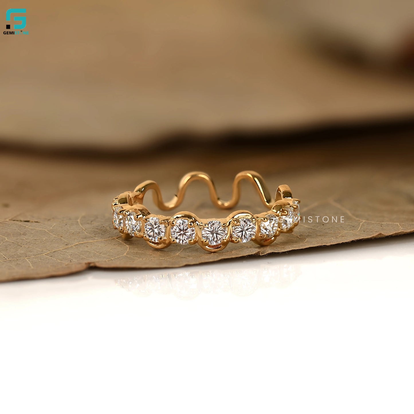3MM Round Lab Diamond Wedding Band For Women