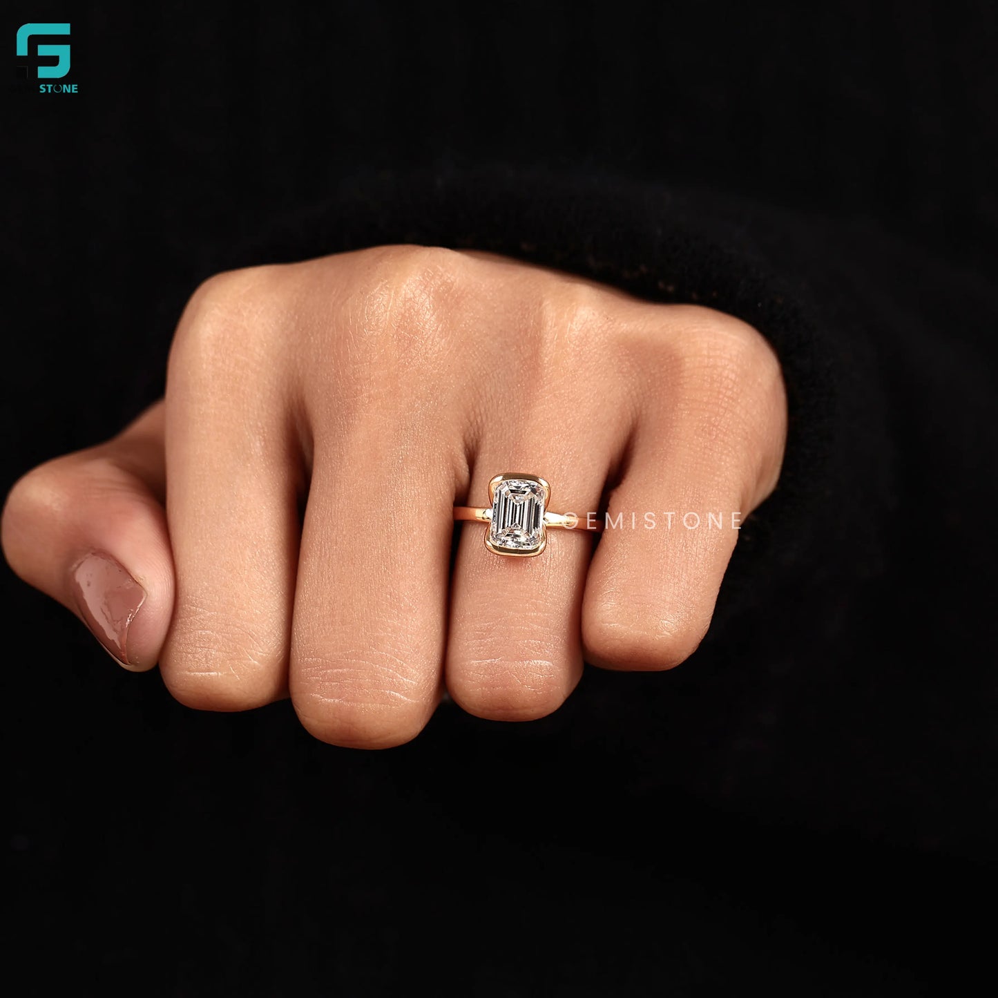 3 CT Emerald Cut Lab Diamond Ring For Women