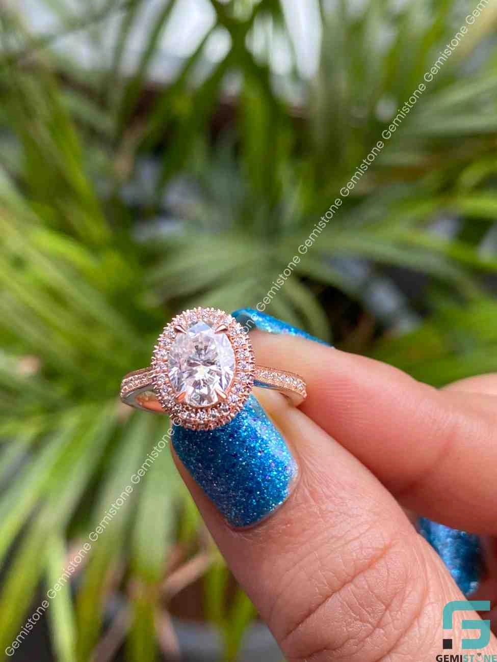 3 Ct Moissanite Oval Cut Ring
