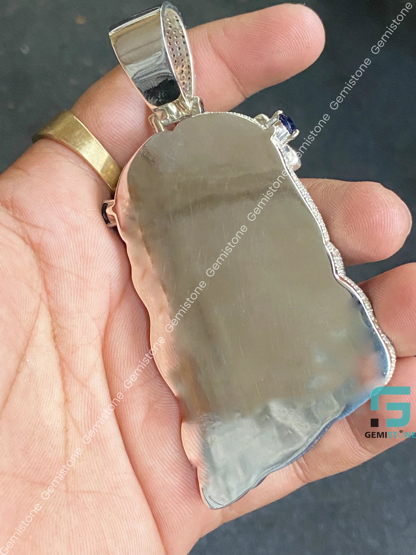 3 Inch Jesus Face Moissanite Pendant