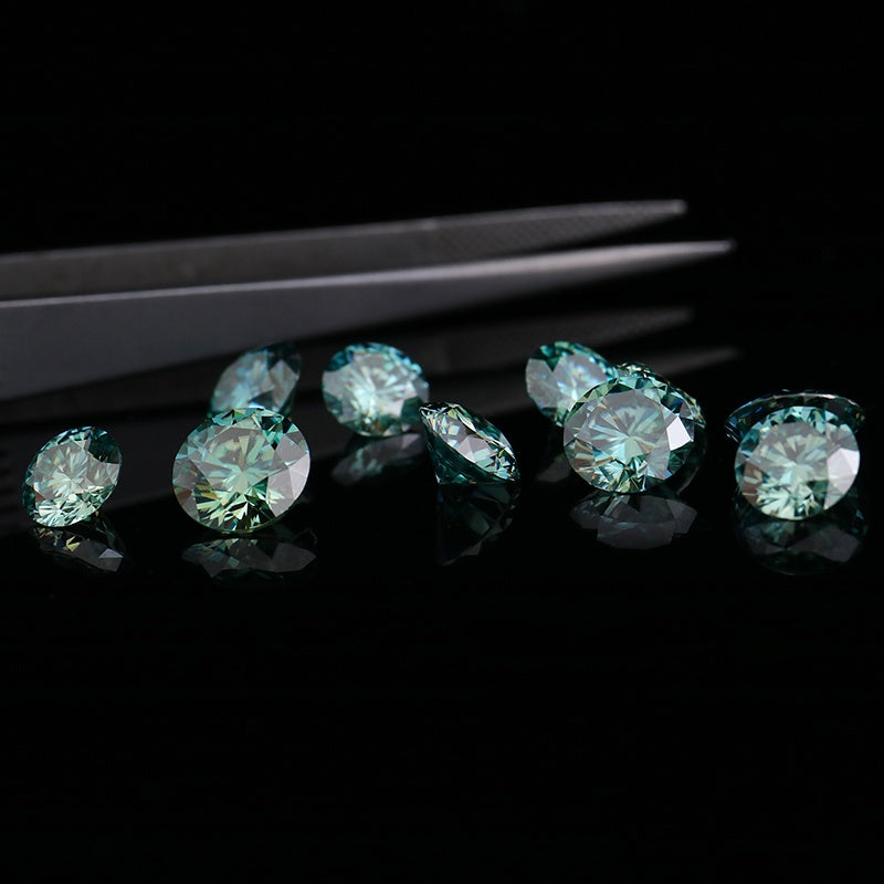 11.00MM [5.00CT] Round Natural Green Loose Moissanite Excellent Cut