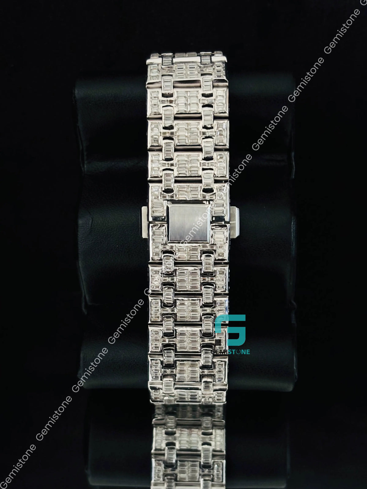 41MM AP Fully Baguette Moissanite Studded Watch For Men