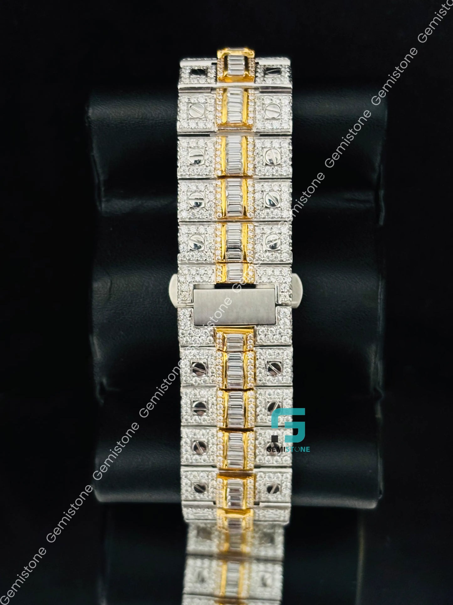 41MM Cartier Fully Studded Baguette Moissanite Watch For Men