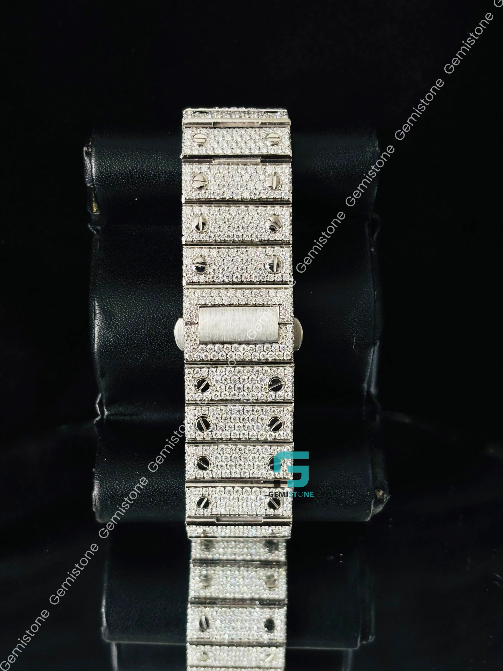 41MM Green Dial Moissanite Studded Iced Out Watch For Men