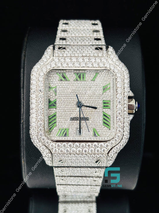 41MM Moissanite Roman Number Watch