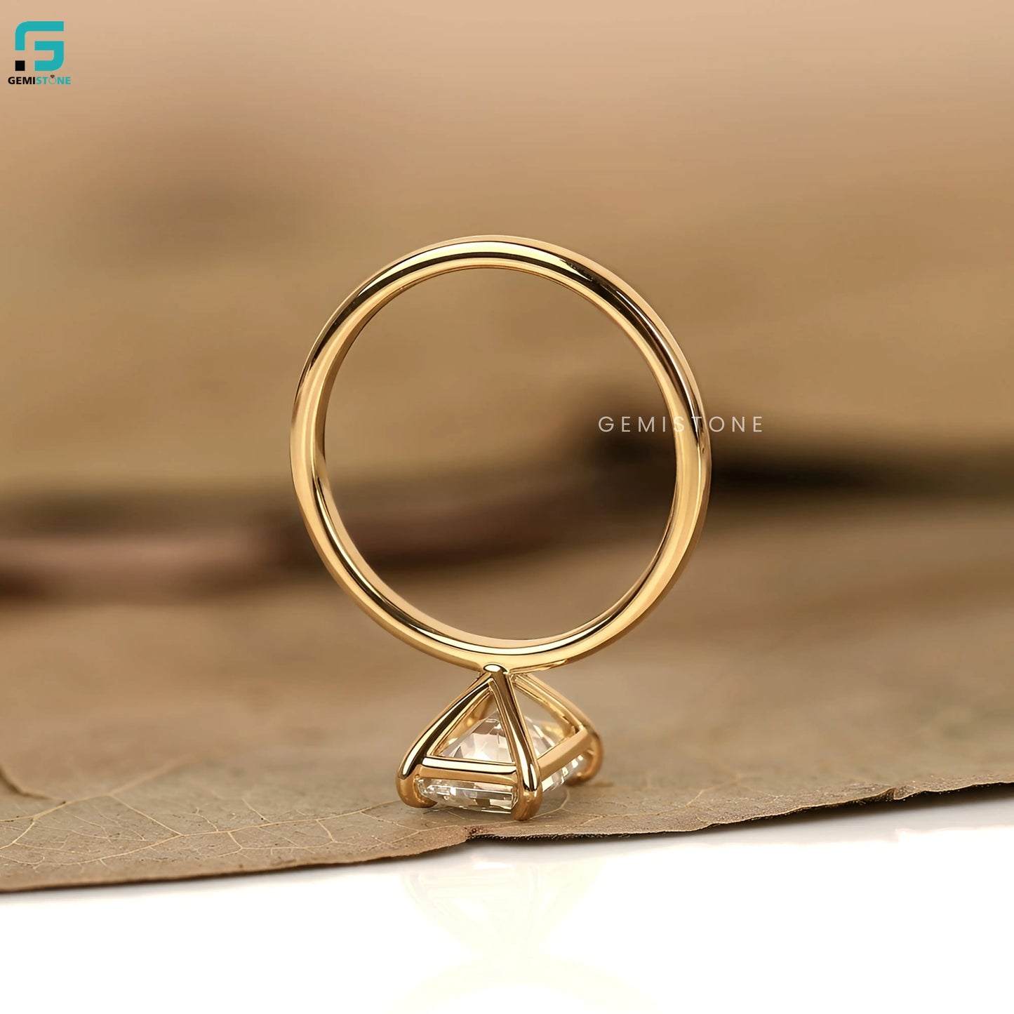 Lab Grown Diamond Radiant Cut Solitare Wedding Ring