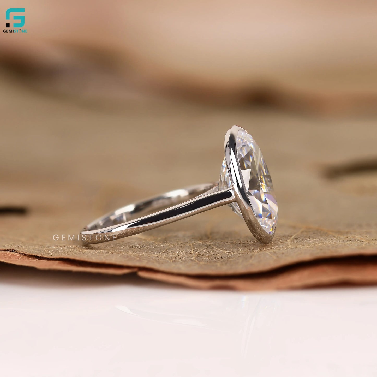 4CT Oval Solitaire Lab Diamond Wedding Ring