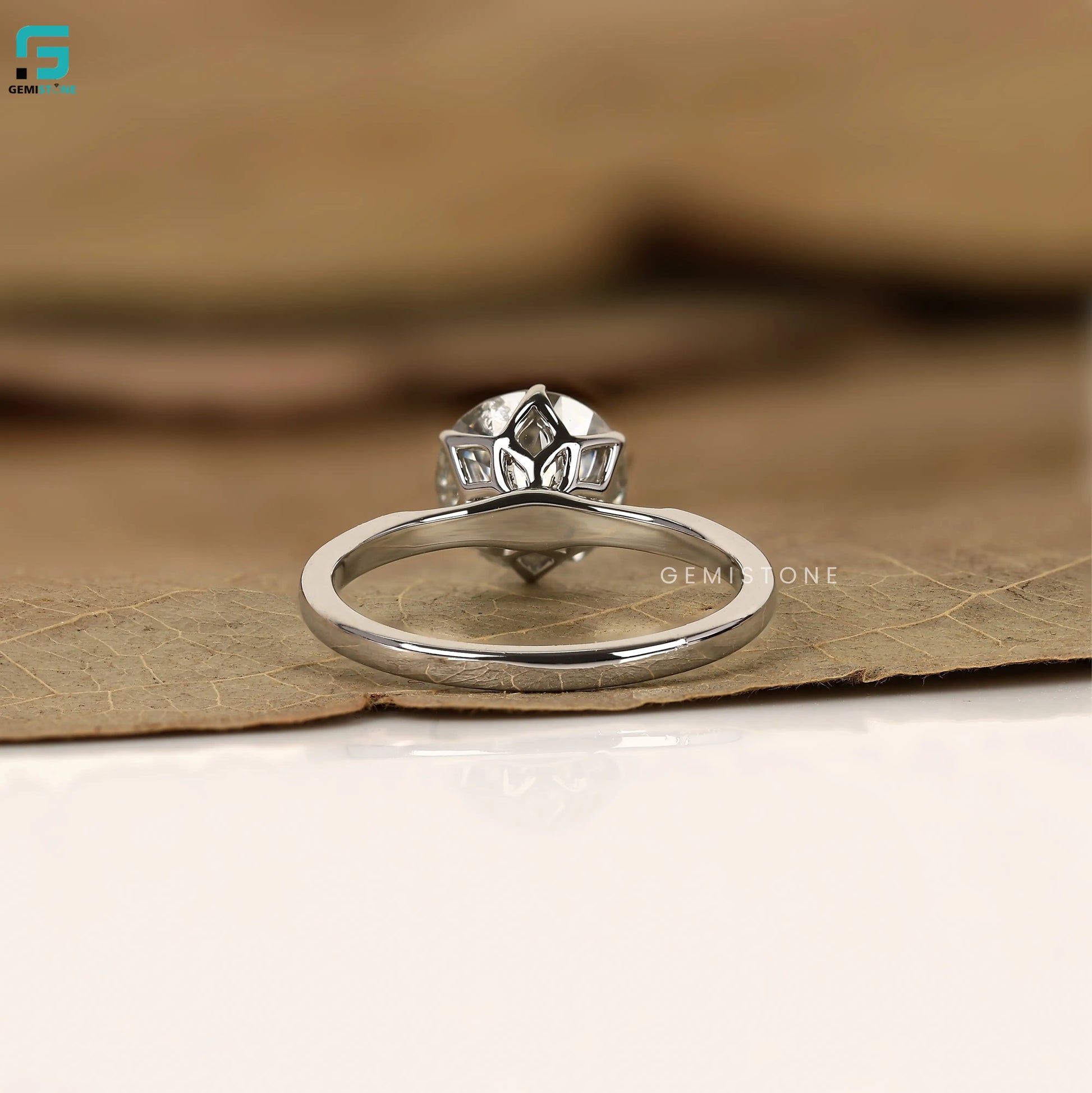 4CT Round Cut Lab Grown Diamond Ring