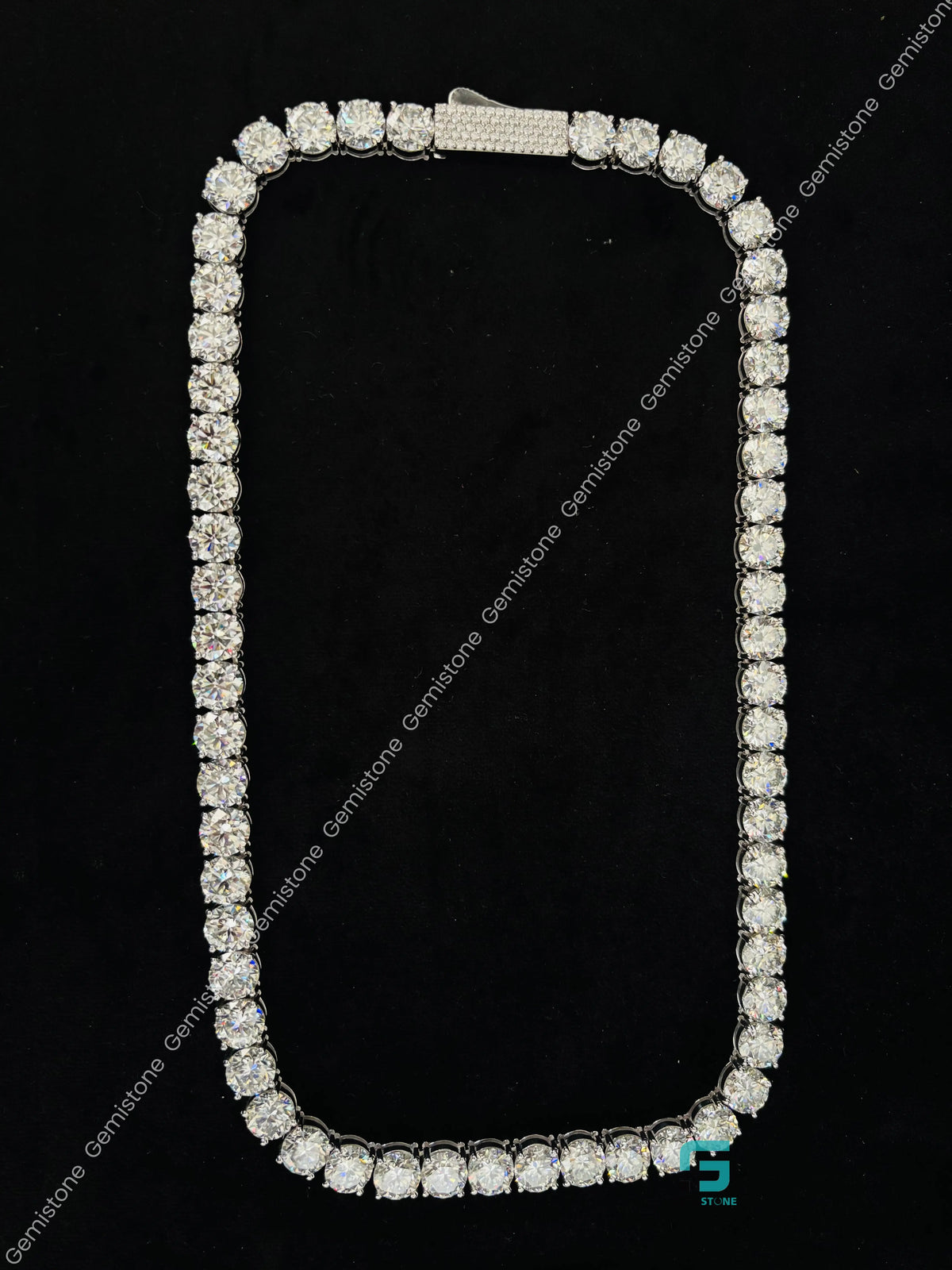 4CT Round Cut Moissanite Diamond Tennis Chain
