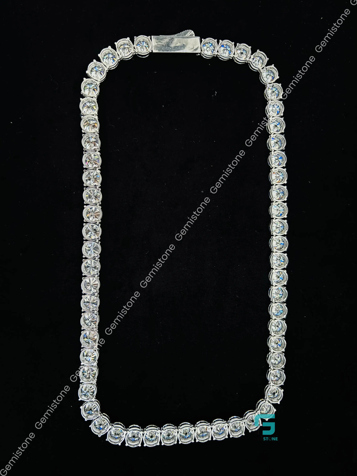 4CT Round Cut Moissanite Diamond Tennis Chain For Men