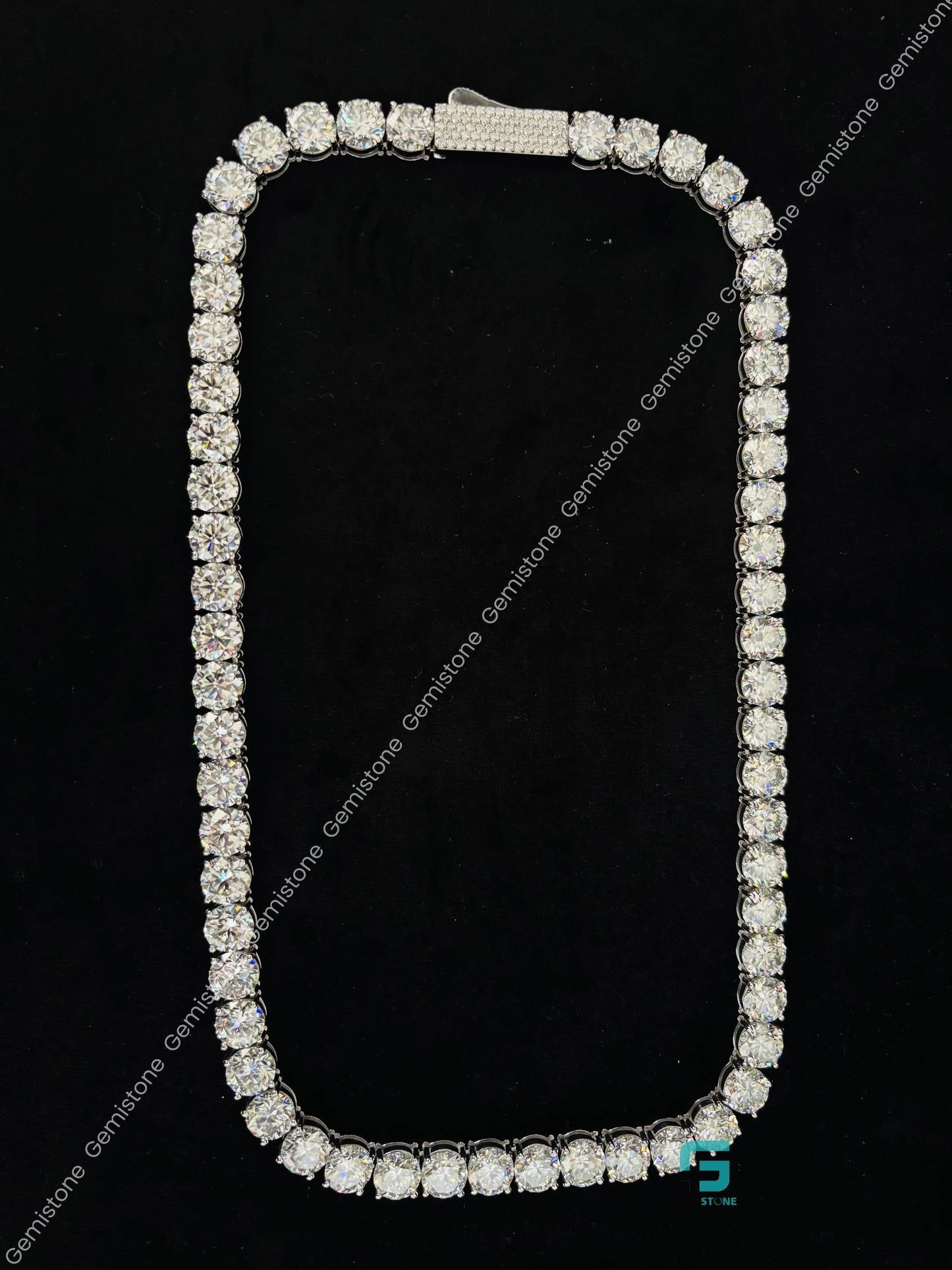 4CT Round Cut Moissanite Diamond Tennis Chain For Women