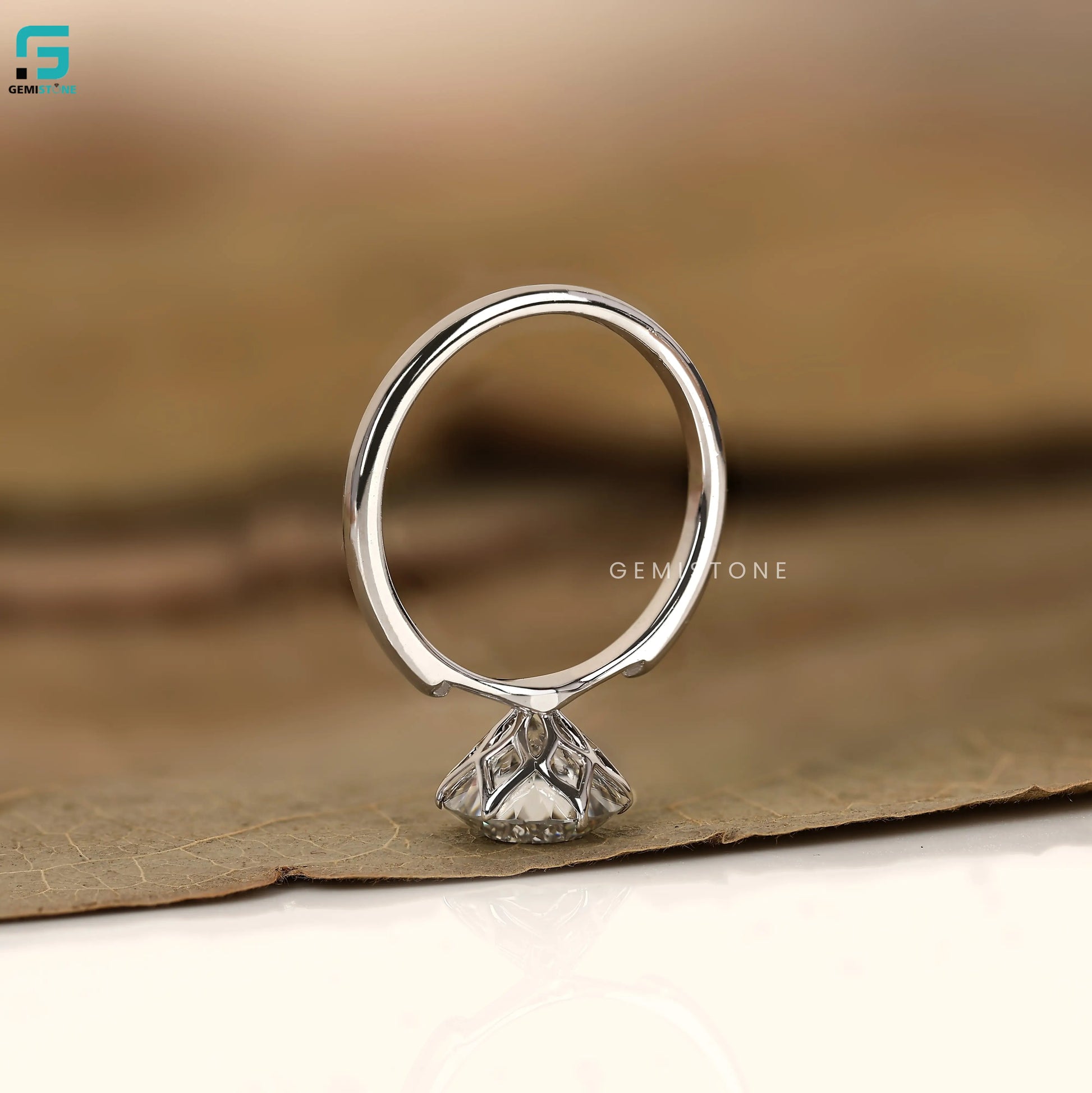 4Ct Round Lab Grown Solitaire Diamond Ring
