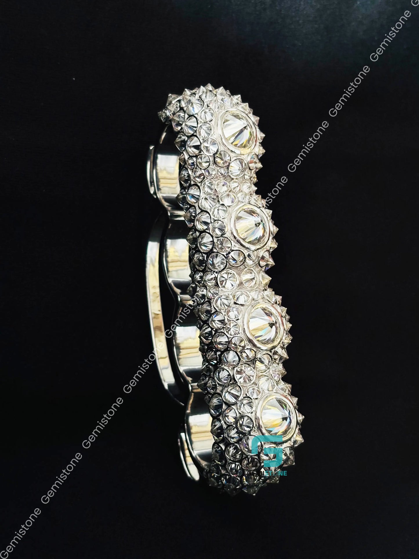 4 Finger Up Side Down Moissanite Ring