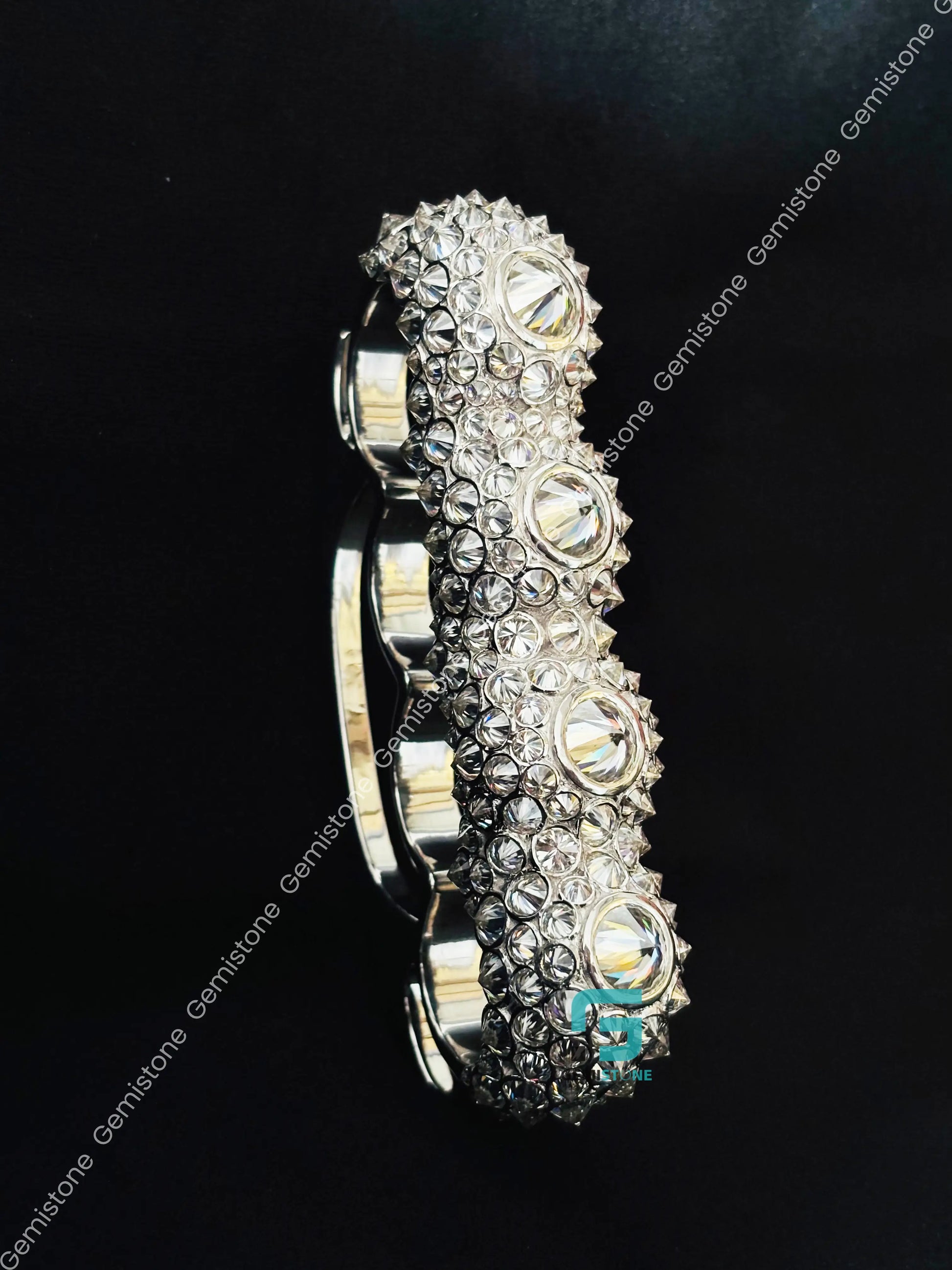 4 Finger Up Side Down Moissanite Ring