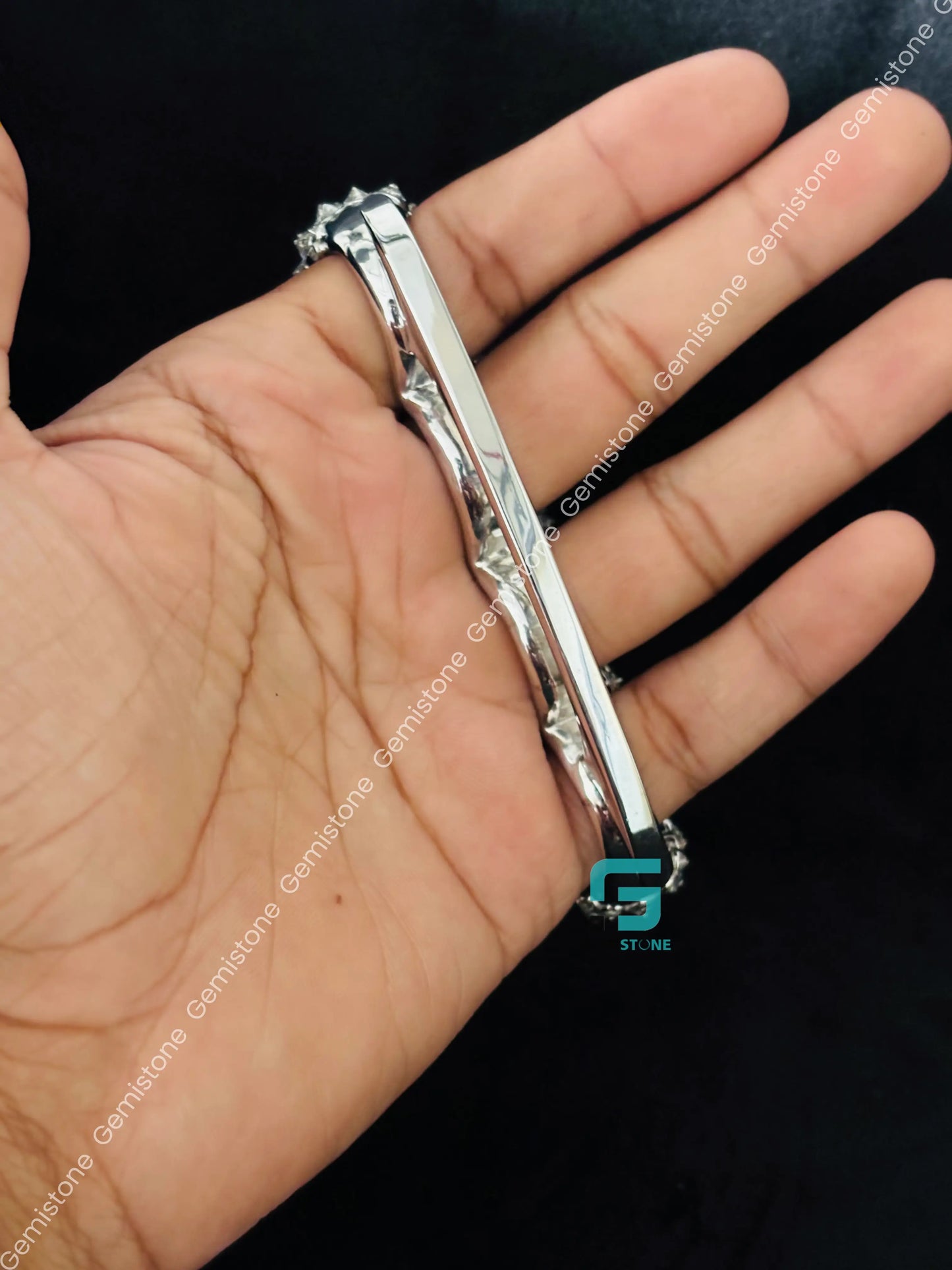 4 Finger Up Side Down Moissanite Ring For Men