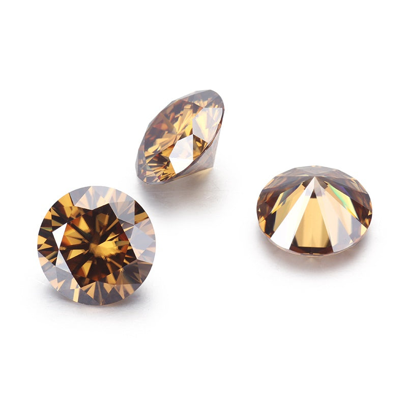 5.00MM [0.50CT] Dark Brown Excellent Cut Round Loose Moissanite