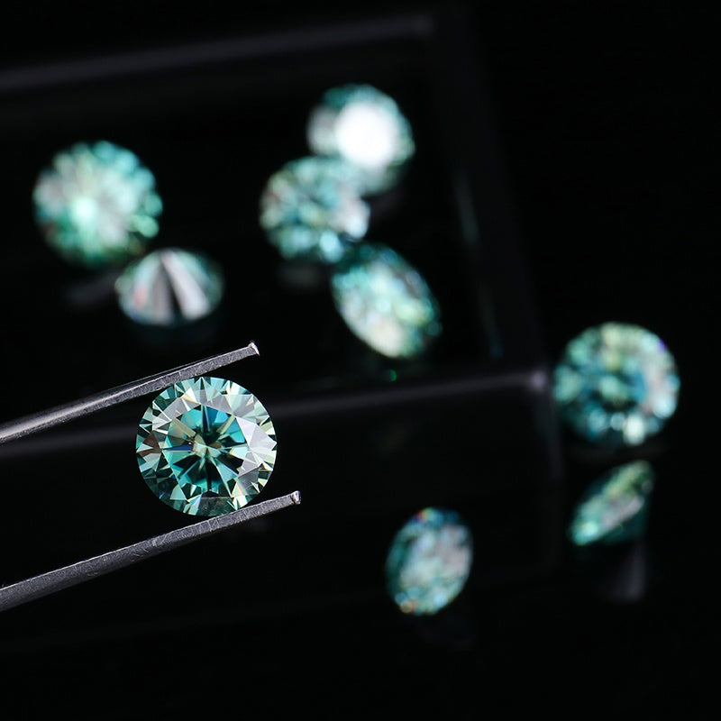 10.00MM [4.00CT] Round Natural Green Loose Moissanite Excellent Cut