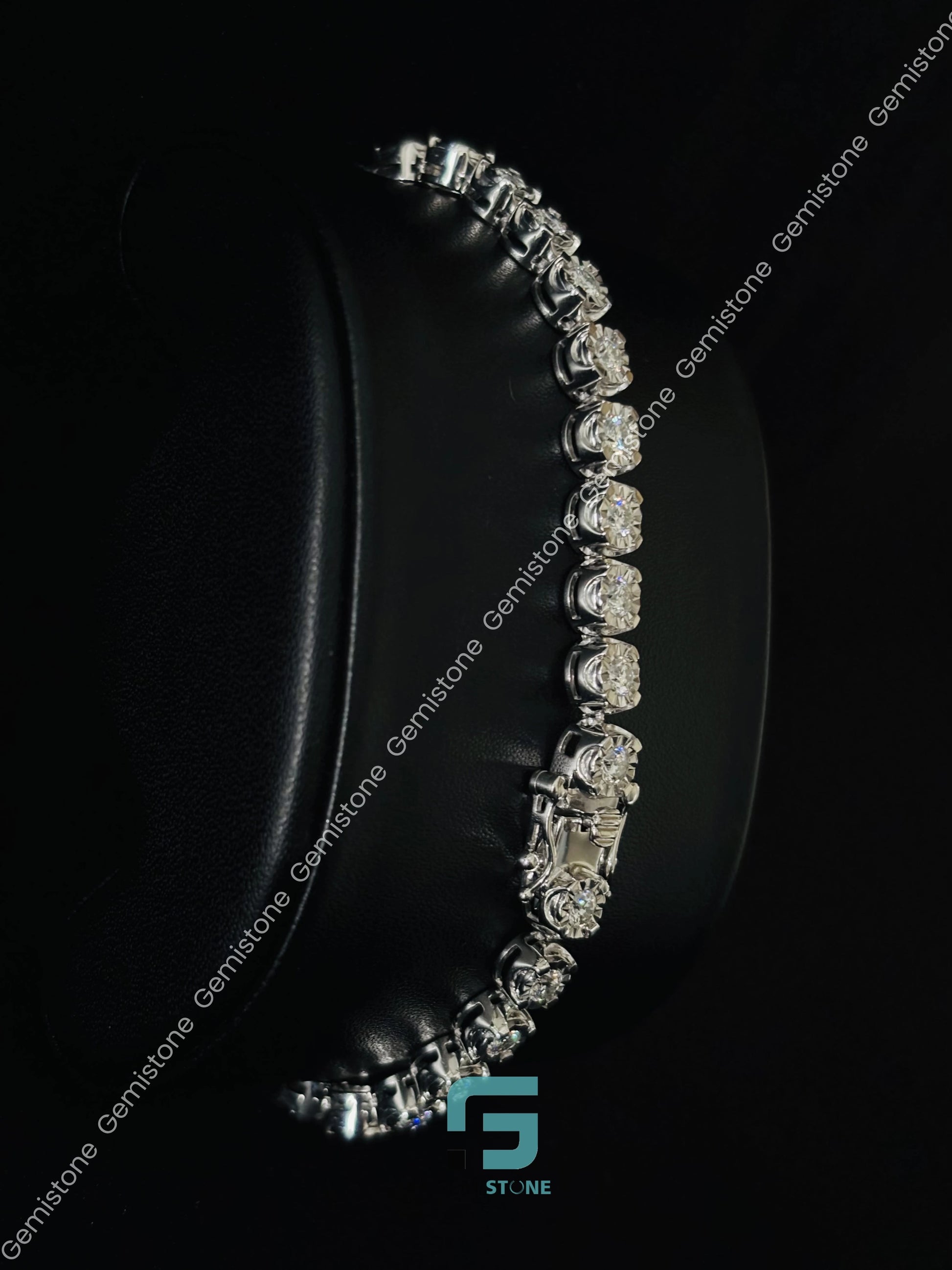 5.5MM Moissanite Iced Out Tennis Bracelet for Unisex