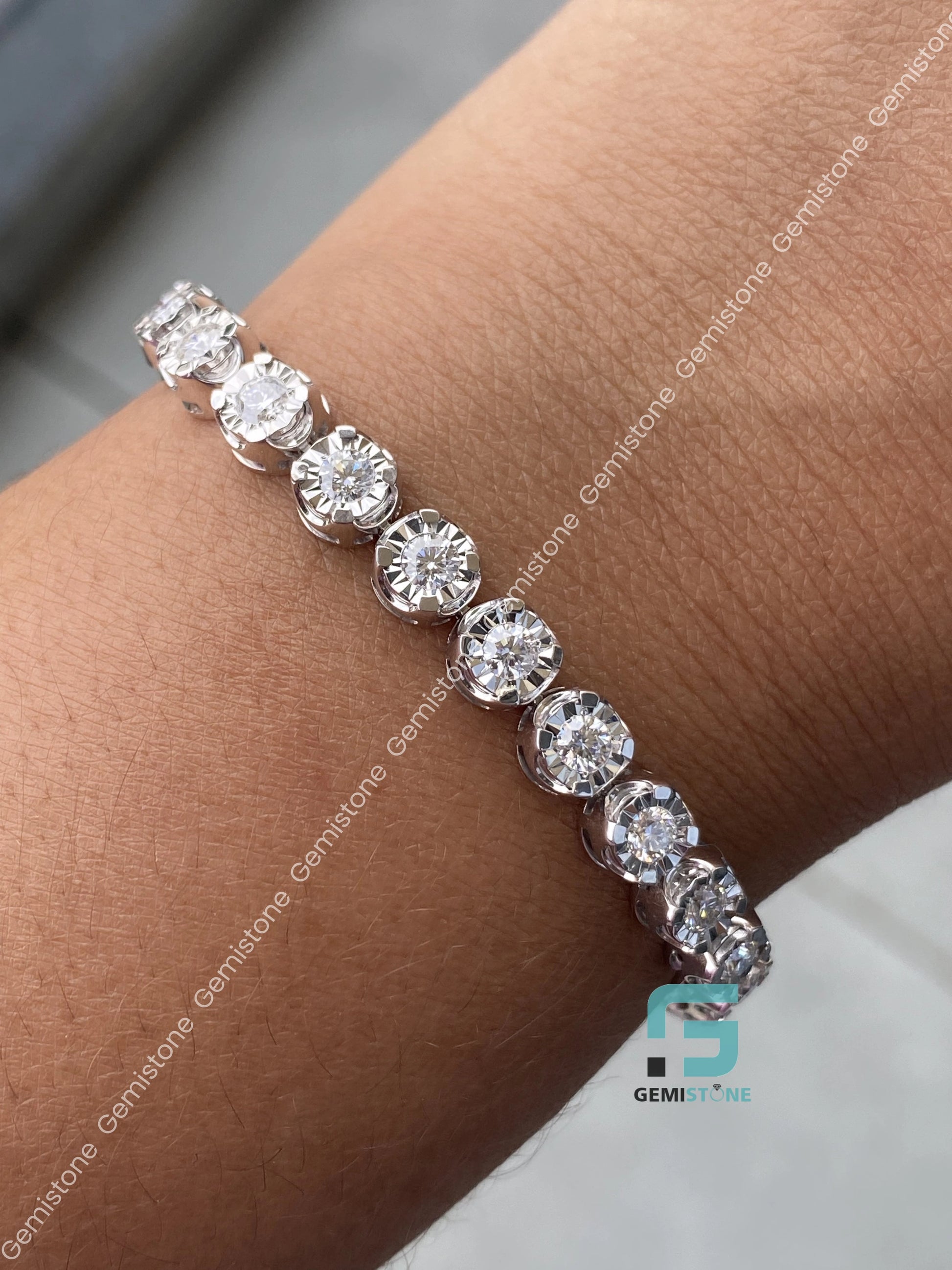 5.5MM Moissanite Tennis Bracelet