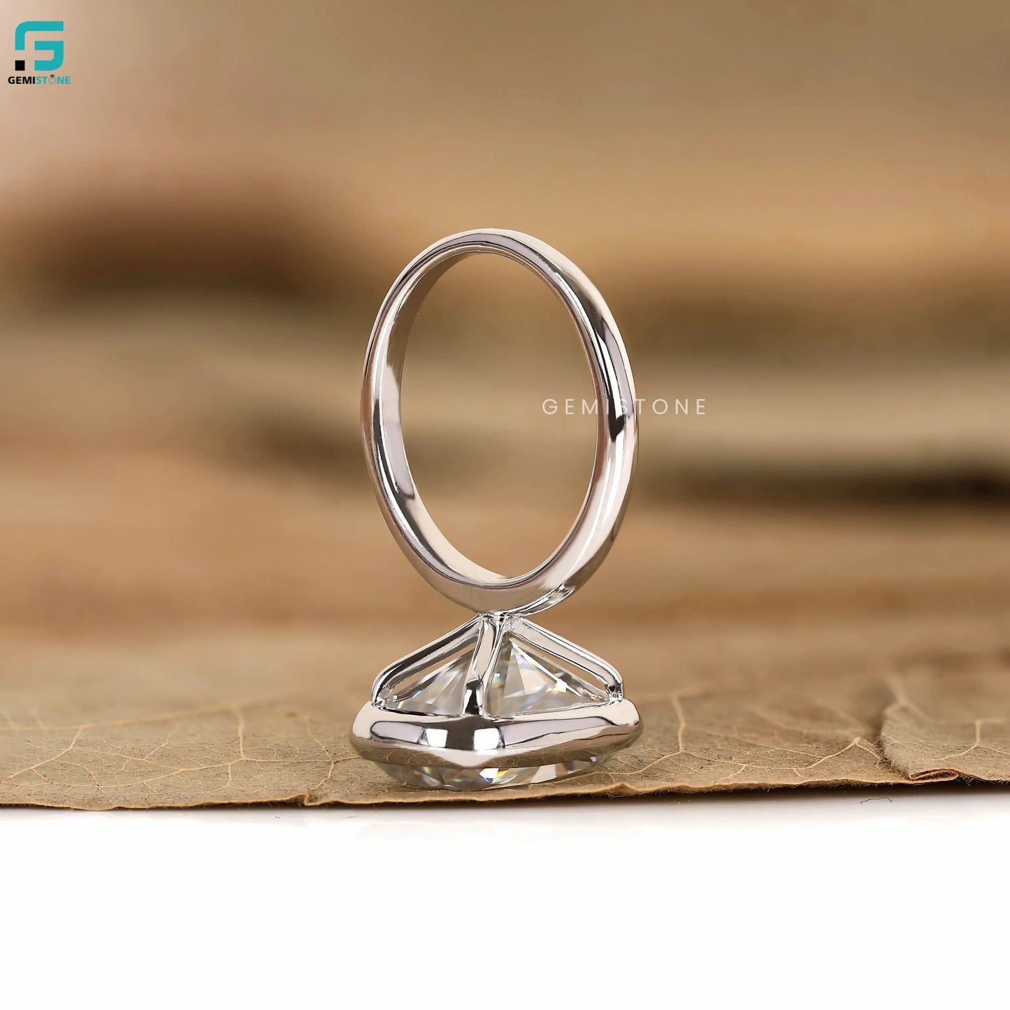5CT Cushion Cut Bezel Set Solitaire Wedding Ring
