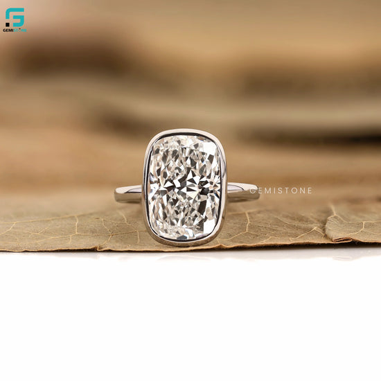 5CT Elongated Cushion Cut Lab Grown Diamond Engagement Ring