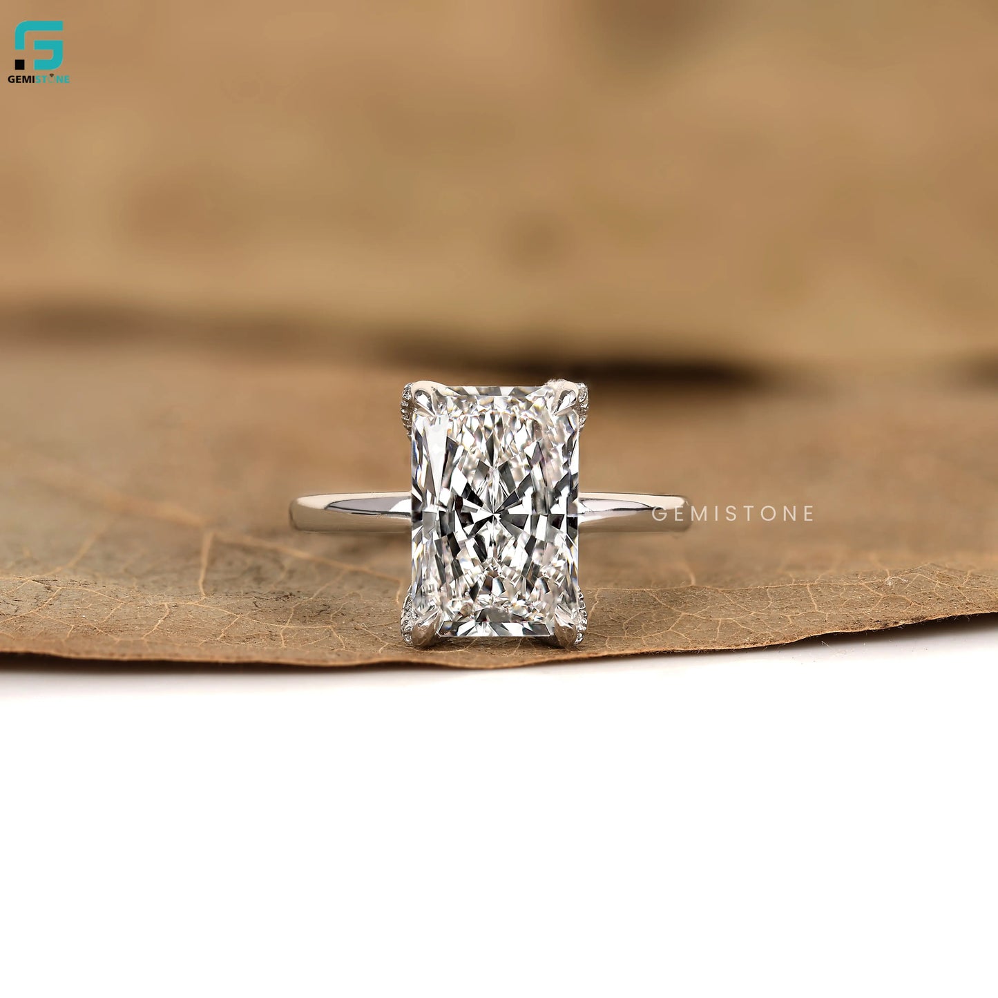 5CT Radiant Cut Lab Grown Diamond Ring