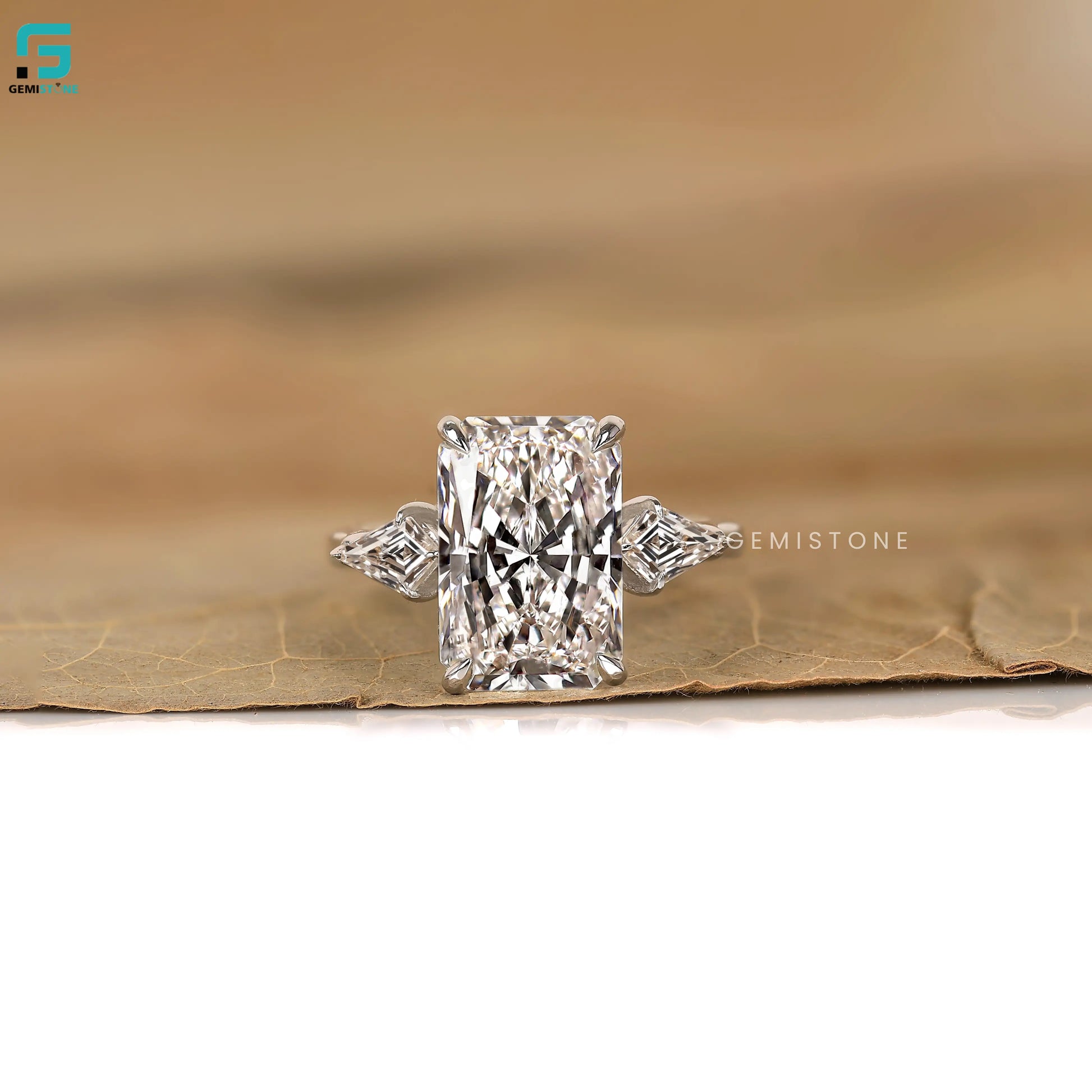 5CT Radiant Lab Grown Diamond Ring