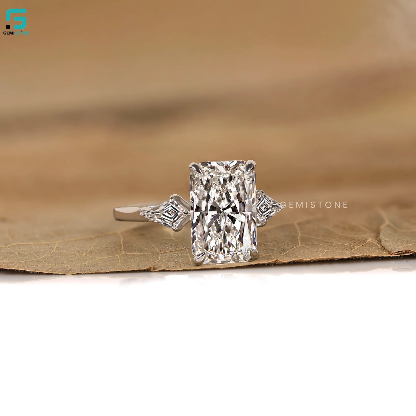 5CT Radiant Lab Grown Diamond Ring For Women