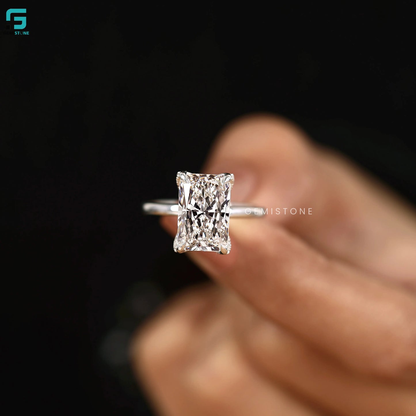 5CT Radiant Solitaire Ring