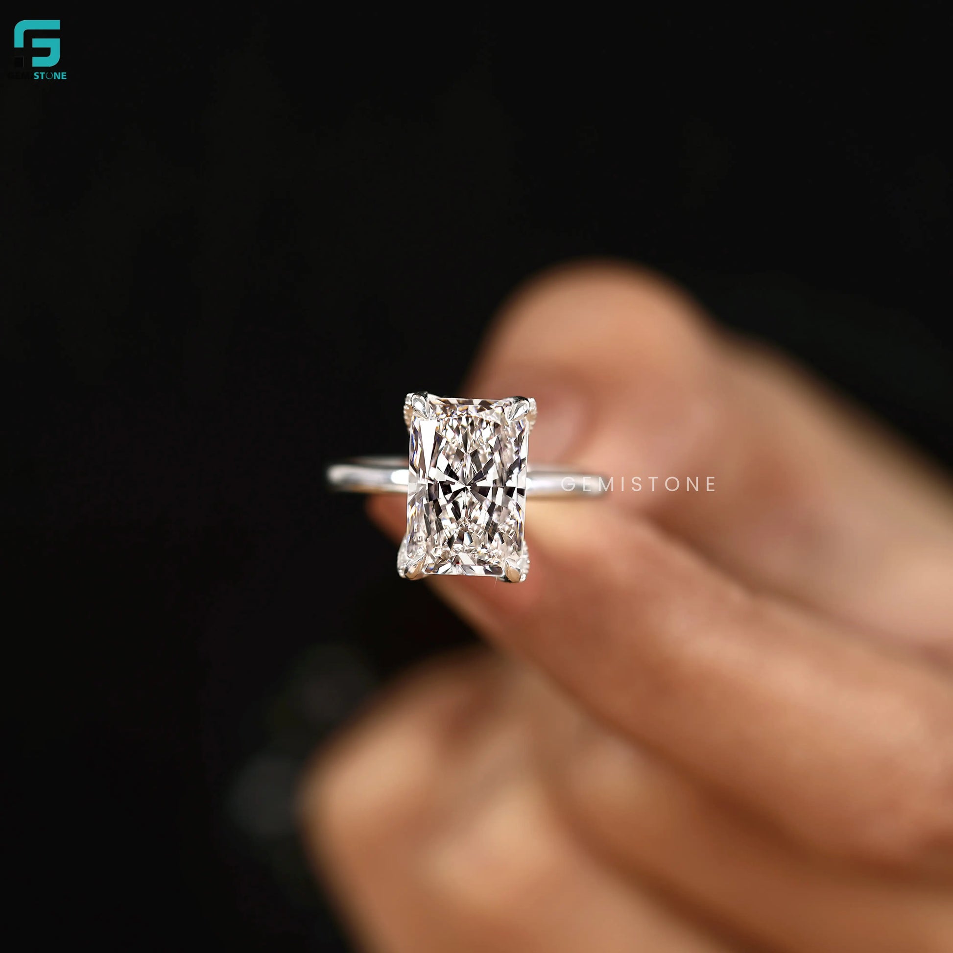 5CT Radiant Solitaire Ring