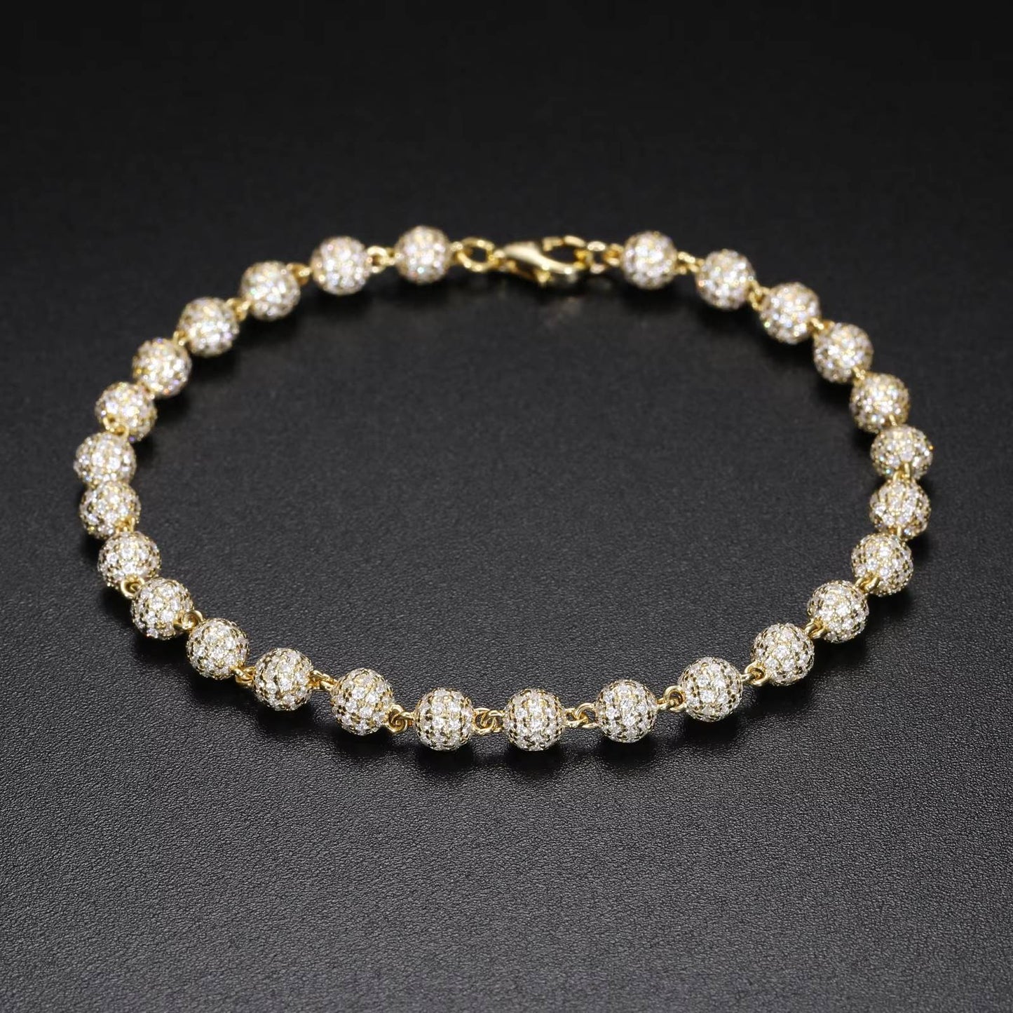 5mm-925-Sterling-Silver-VVS-Moissanite-Diamond-Iced-Out-Bead-Link-Bracelet