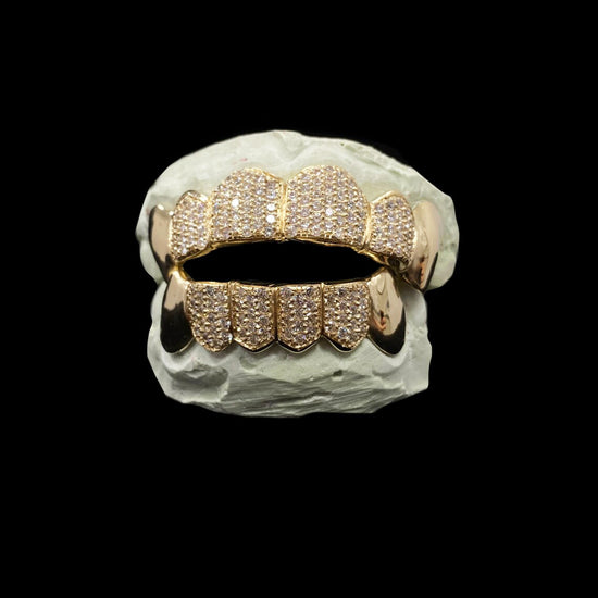 Unique Style Custom 6 On 6 VVS Moissanite Hip Hop Grillz For Men