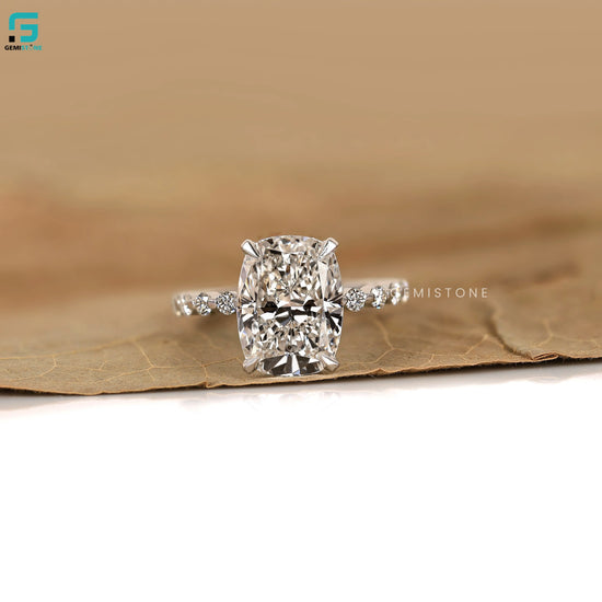 6CT Cushion Cut Lab Diamond Wedding Ring