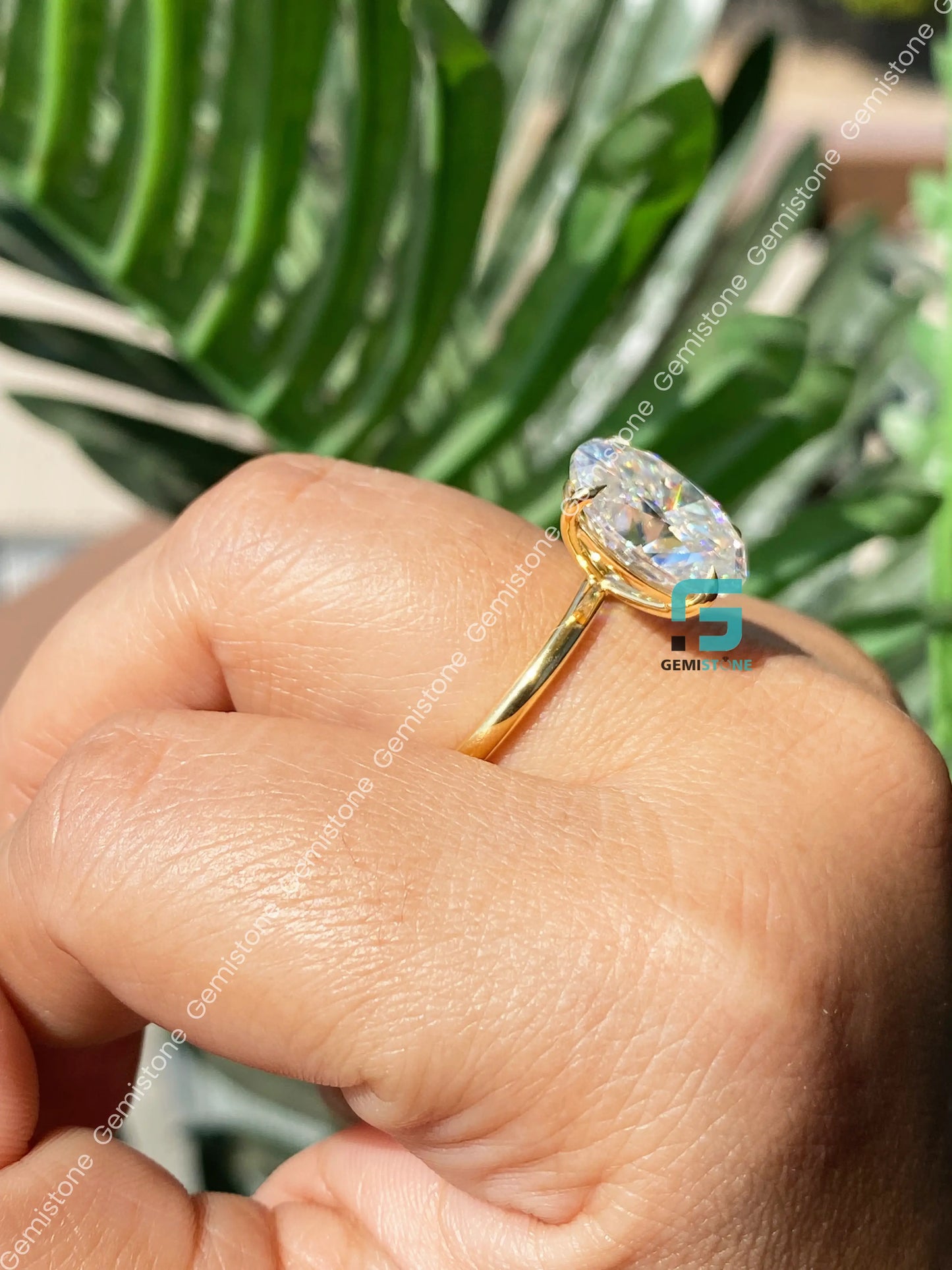 6CT Oval Diamond Anniversary Ring For Women