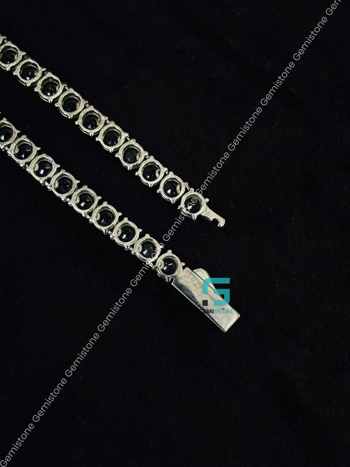 6MM Tennis Black Moisanite Chain