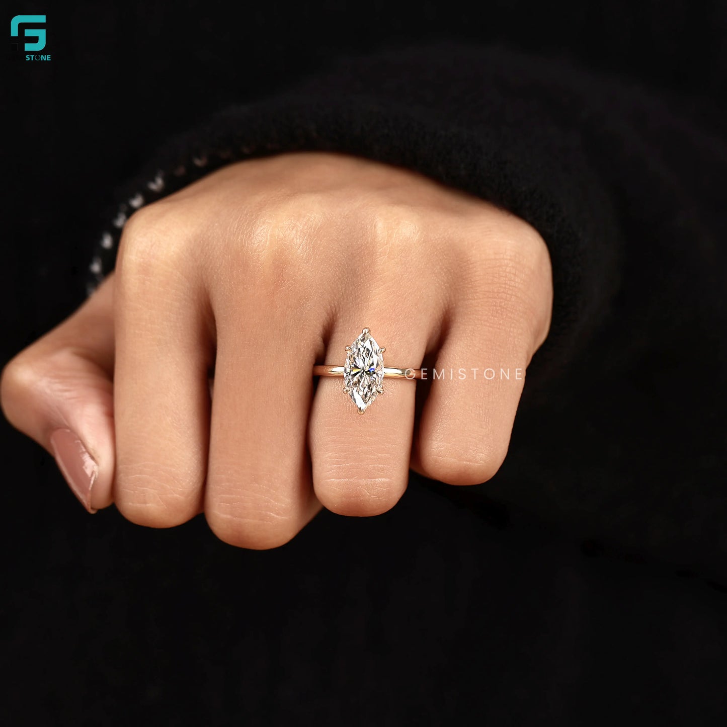 6Prong Marquise Cut Lab Diamond Ring