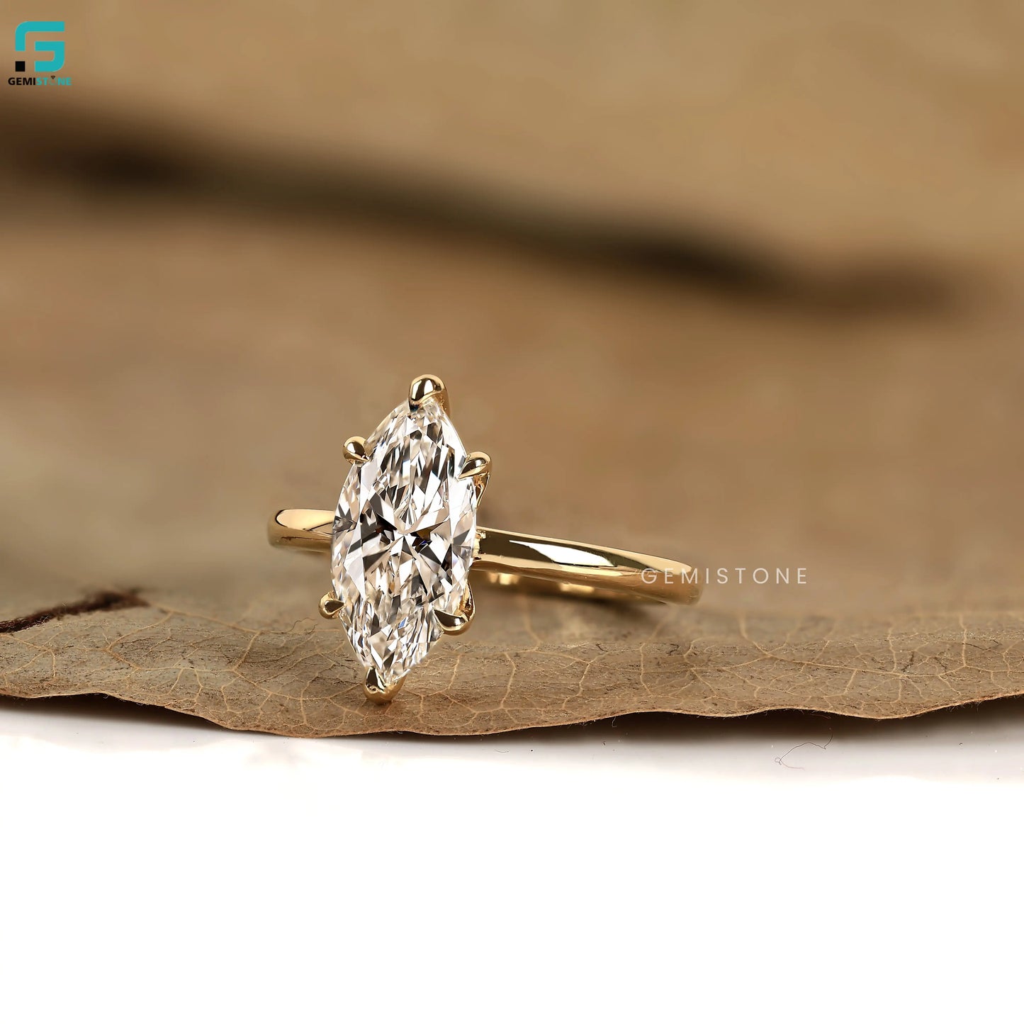 6Prong Marquise Cut Lab Grown Diamond Ring For Women