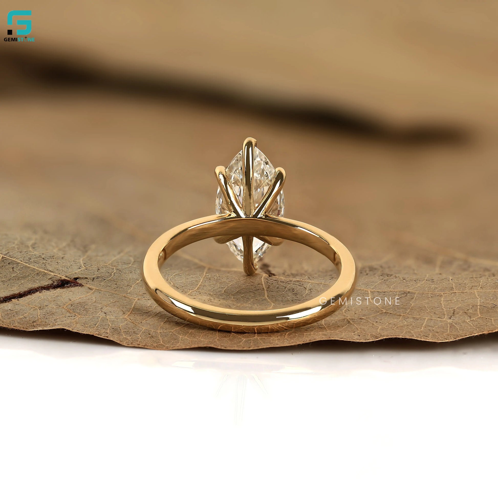 6Prong Marquise Cut Solitaire Lab Diamond Ring For Women