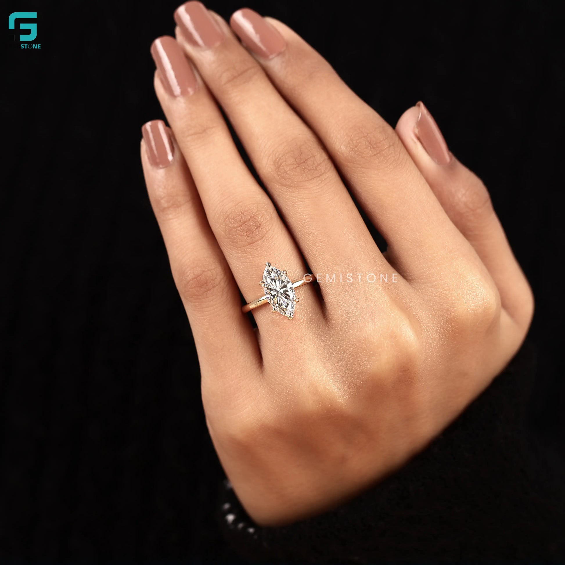 6Prong Marquise Cut Solitaire Lab Grown Diamond Ring 