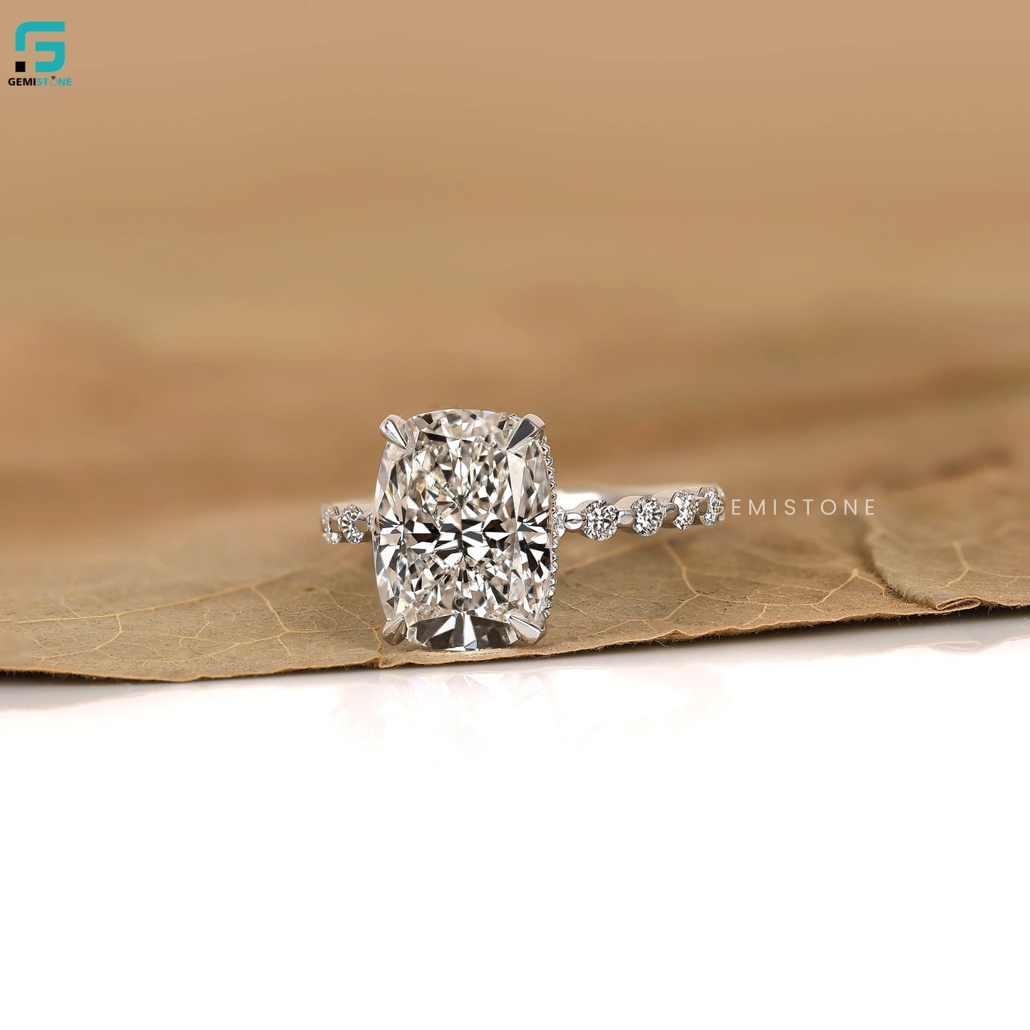 6 CT Cushion Cut Lab Diamond Wedding Ring For Women