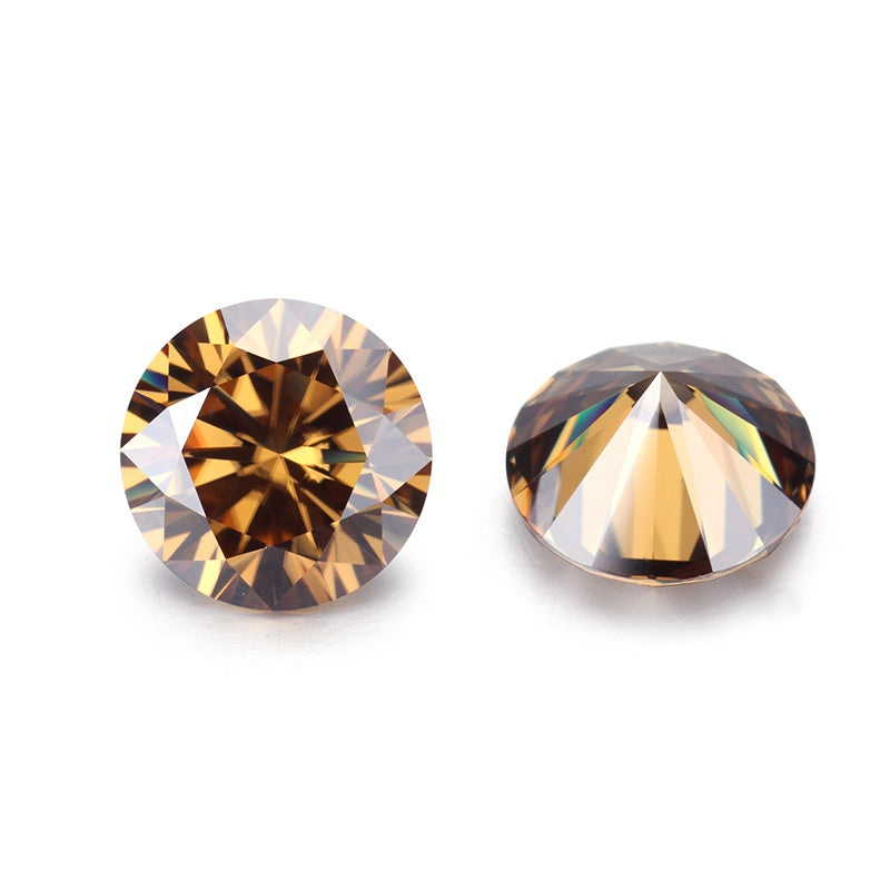 5.00MM [0.50CT] Dark Brown Excellent Cut Round Loose Moissanite