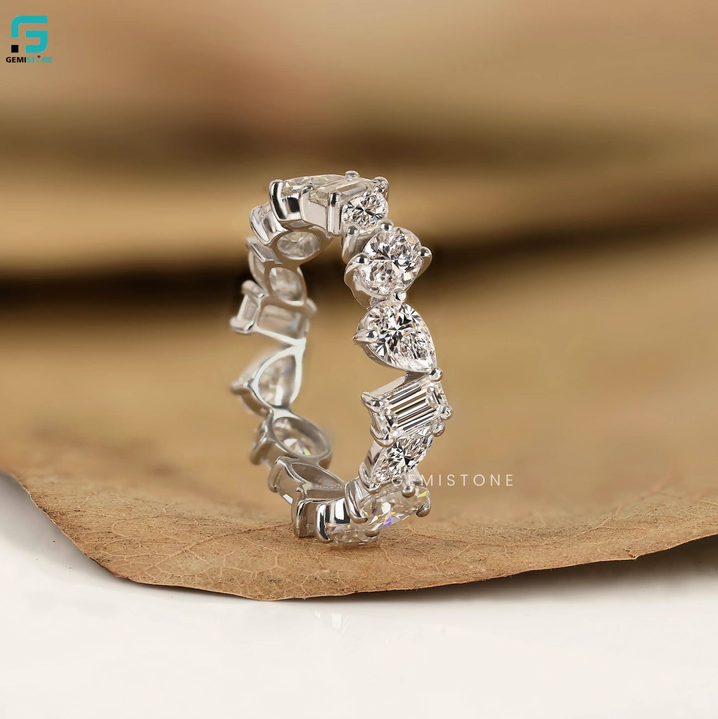 7.5CT Lab Diamond Multi Shape Band For Women