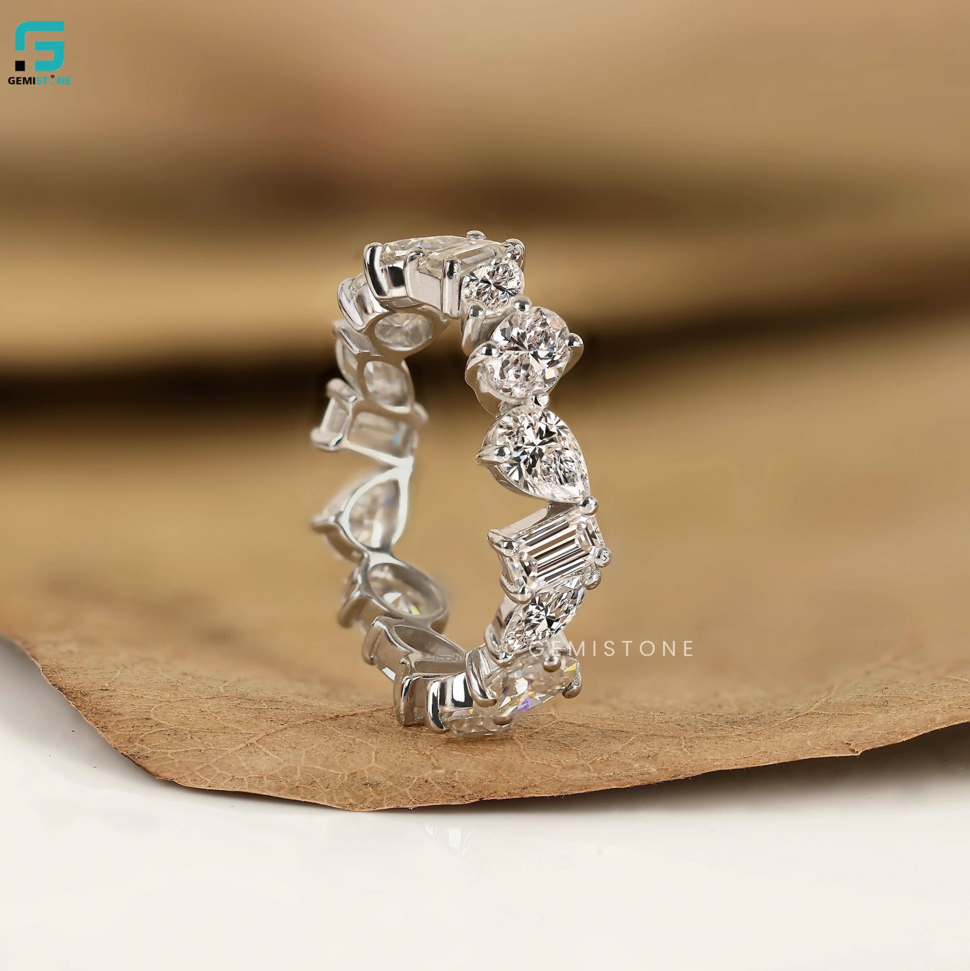 7.5CT Lab Diamond Multi Shape Band For Women
