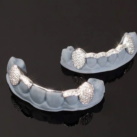 4 On 4 Tusk Bar Moissanite Grillz Diamond Tester Positive