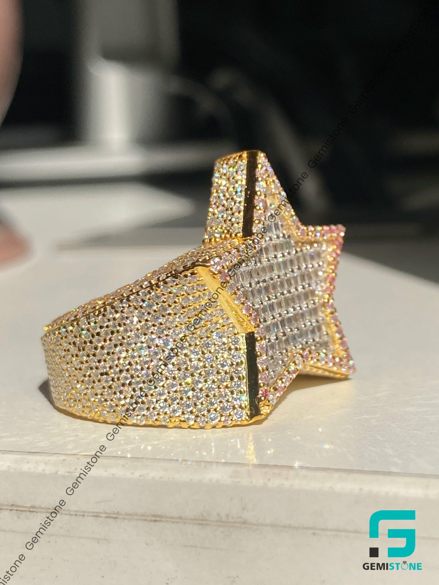 925-Silver-Diamond-Studded-Star-Ring